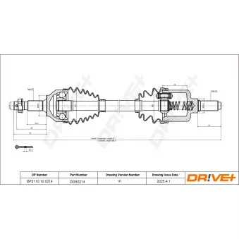 Arbre de transmission Dr!ve+ DP2110.10.0214