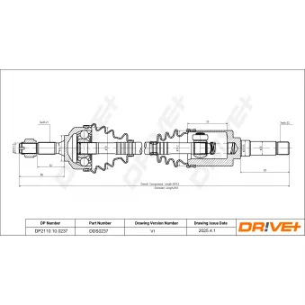 Arbre de transmission Dr!ve+ OEM 32737G