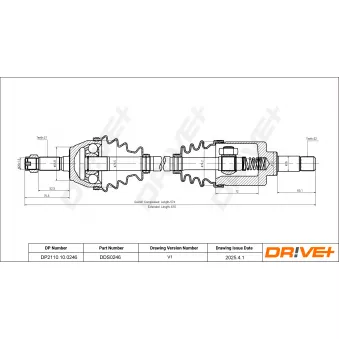 Arbre de transmission Dr!ve+ OEM 3272R3
