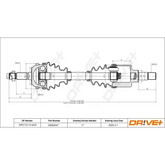 Arbre de transmission Dr!ve+ OEM 3272X3