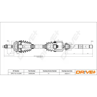 Arbre de transmission Dr!ve+ OEM 3273N7