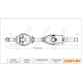 Arbre de transmission Dr!ve+ OEM 32730K