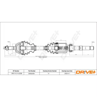 Arbre de transmission Dr!ve+ OEM 327304