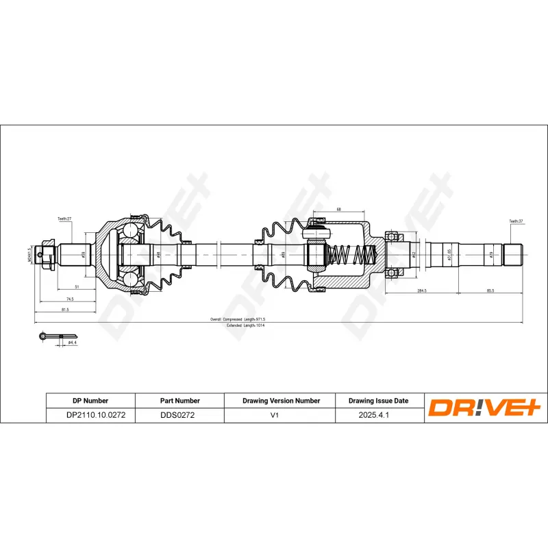 Arbre de transmission Dr!ve+ DP2110.10.0272 - Visuel 1
