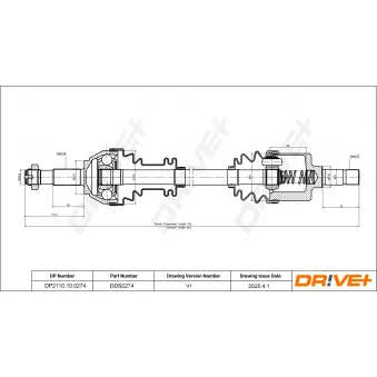 Arbre de transmission Dr!ve+ OEM 3272J4