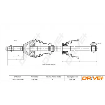 Arbre de transmission Dr!ve+ OEM 6001548102
