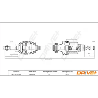 Arbre de transmission Dr!ve+ OEM 8200511225