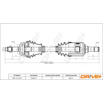 Arbre de transmission Dr!ve+ DP2110.10.0315