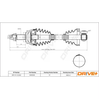 Arbre de transmission Dr!ve+ DP2110.10.0322