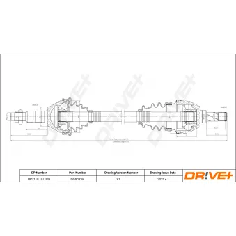 Arbre de transmission Dr!ve+ DP2110.10.0339