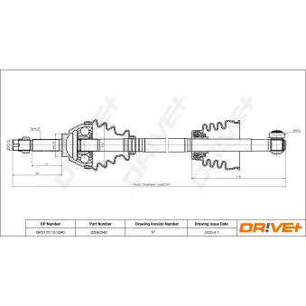 Arbre de transmission Dr!ve+ DP2110.10.0340