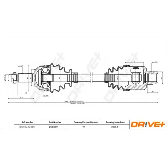 Dr!ve+ DP2110.10.0341 - Arbre de transmission