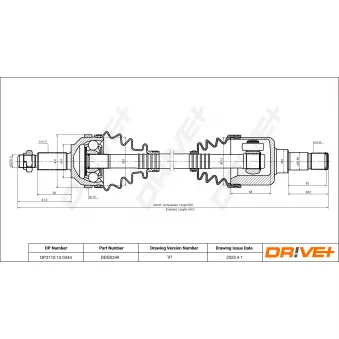 Arbre de transmission Dr!ve+ OEM R93BG3B437BE