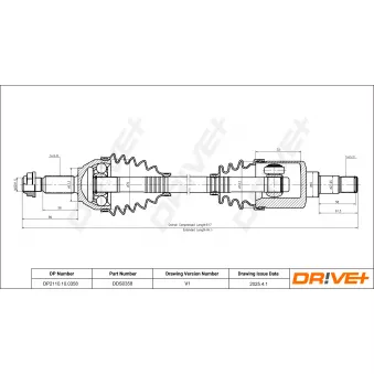 Arbre de transmission Dr!ve+ OEM 2s613b437bb