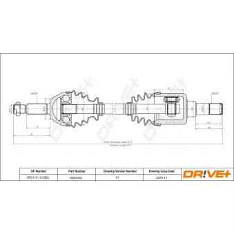 Arbre de transmission Dr!ve+ OEM RM2T143B437CB