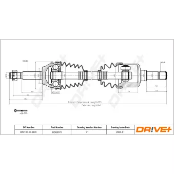 Arbre de transmission Dr!ve+ OEM 6C113B437DE