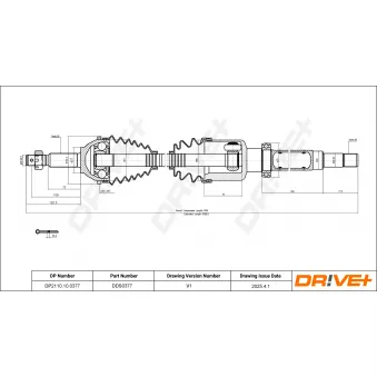 Arbre de transmission Dr!ve+ OEM 4615961