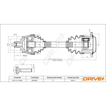 Arbre de transmission Dr!ve+ OEM 1097315