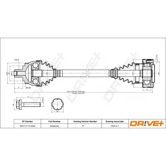 Arbre de transmission Dr!ve+ OEM 1132495