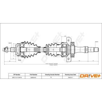 Arbre de transmission Dr!ve+ OEM A1683604672