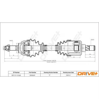 Arbre de transmission Dr!ve+ DP2110.10.0425
