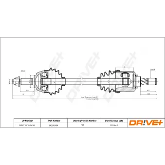 Arbre de transmission Dr!ve+ OEM 39101BC600