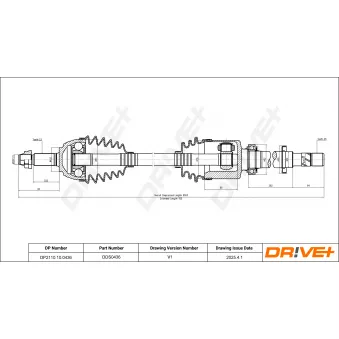 Dr!ve+ DP2110.10.0436 - Arbre de transmission