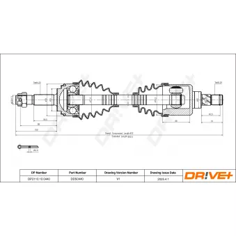 Arbre de transmission Dr!ve+ OEM 39101BM560