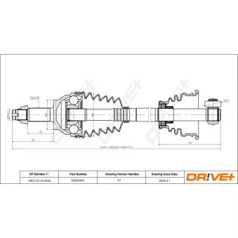 Arbre de transmission Dr!ve+ OEM 7700102979