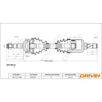 Arbre de transmission Dr!ve+ OEM 26094867