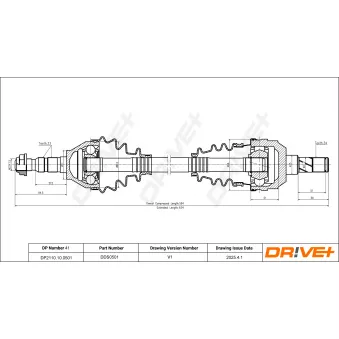 Arbre de transmission Dr!ve+ OEM 374543