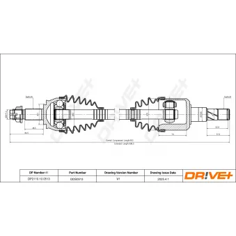 Arbre de transmission Dr!ve+ OEM 374790