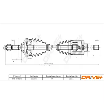 Arbre de transmission Dr!ve+ OEM 32726C