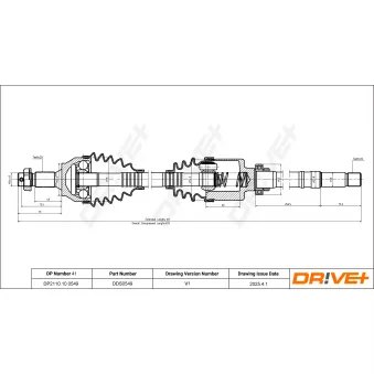 Arbre de transmission Dr!ve+ OEM 32734Z