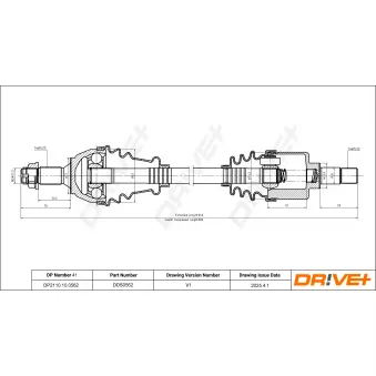 Arbre de transmission Dr!ve+ OEM 3272T3