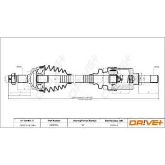 Arbre de transmission Dr!ve+ OEM 327211