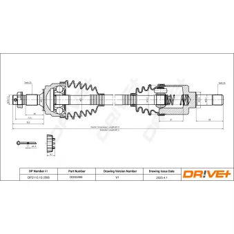 Arbre de transmission Dr!ve+ OEM 3272F5