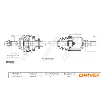Arbre de transmission Dr!ve+ OEM 32721P