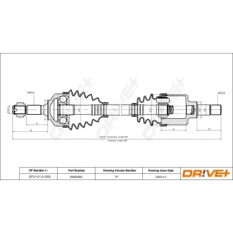 Arbre de transmission Dr!ve+ OEM 3272RT