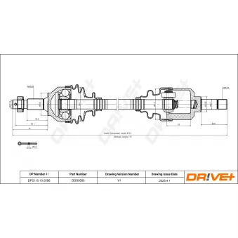 Arbre de transmission Dr!ve+ DP2110.10.0586