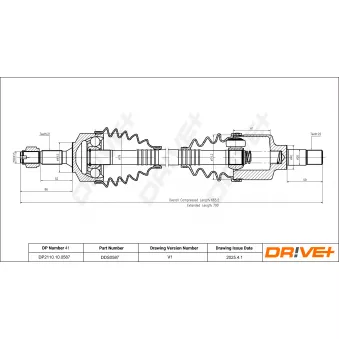 Dr!ve+ DP2110.10.0587 - Arbre de transmission