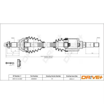 Arbre de transmission Dr!ve+ OEM 3273KN
