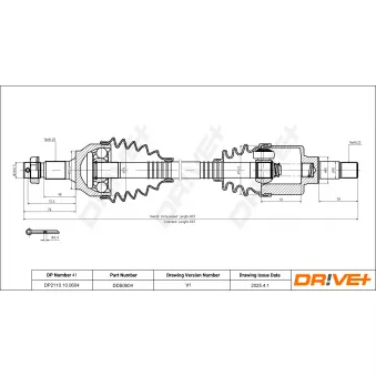 Arbre de transmission Dr!ve+ OEM 32727H