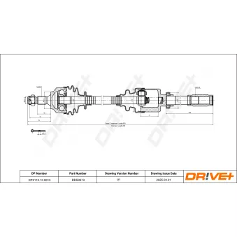 Arbre de transmission Dr!ve+ OEM 9684135180