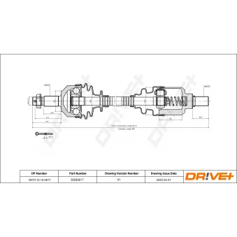 Arbre de transmission Dr!ve+ DP2110.10.0617
