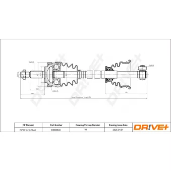 Arbre de transmission Dr!ve+ OEM 7701352415
