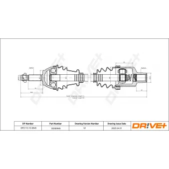 Arbre de transmission Dr!ve+ OEM 7701352777
