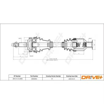 Arbre de transmission Dr!ve+ OEM 8200144765