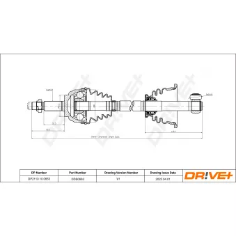 Arbre de transmission Dr!ve+ OEM 7711135204