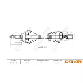 Arbre de transmission Dr!ve+ OEM 7701471173